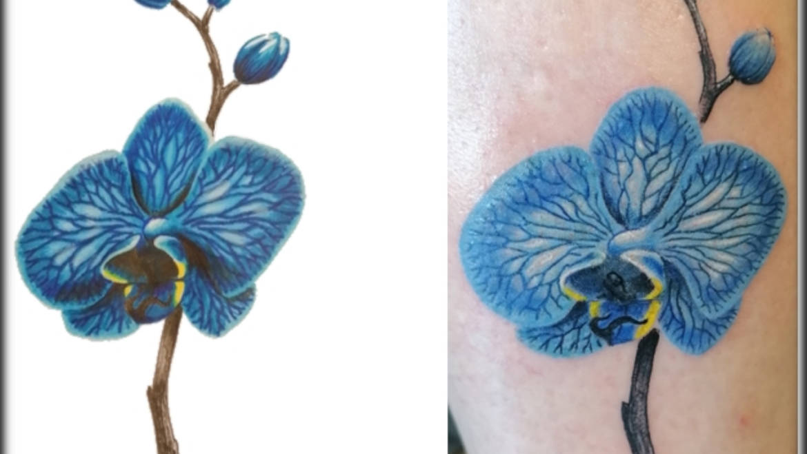 HolisticTattoo réaliste “Fleur bleu” Tattoo