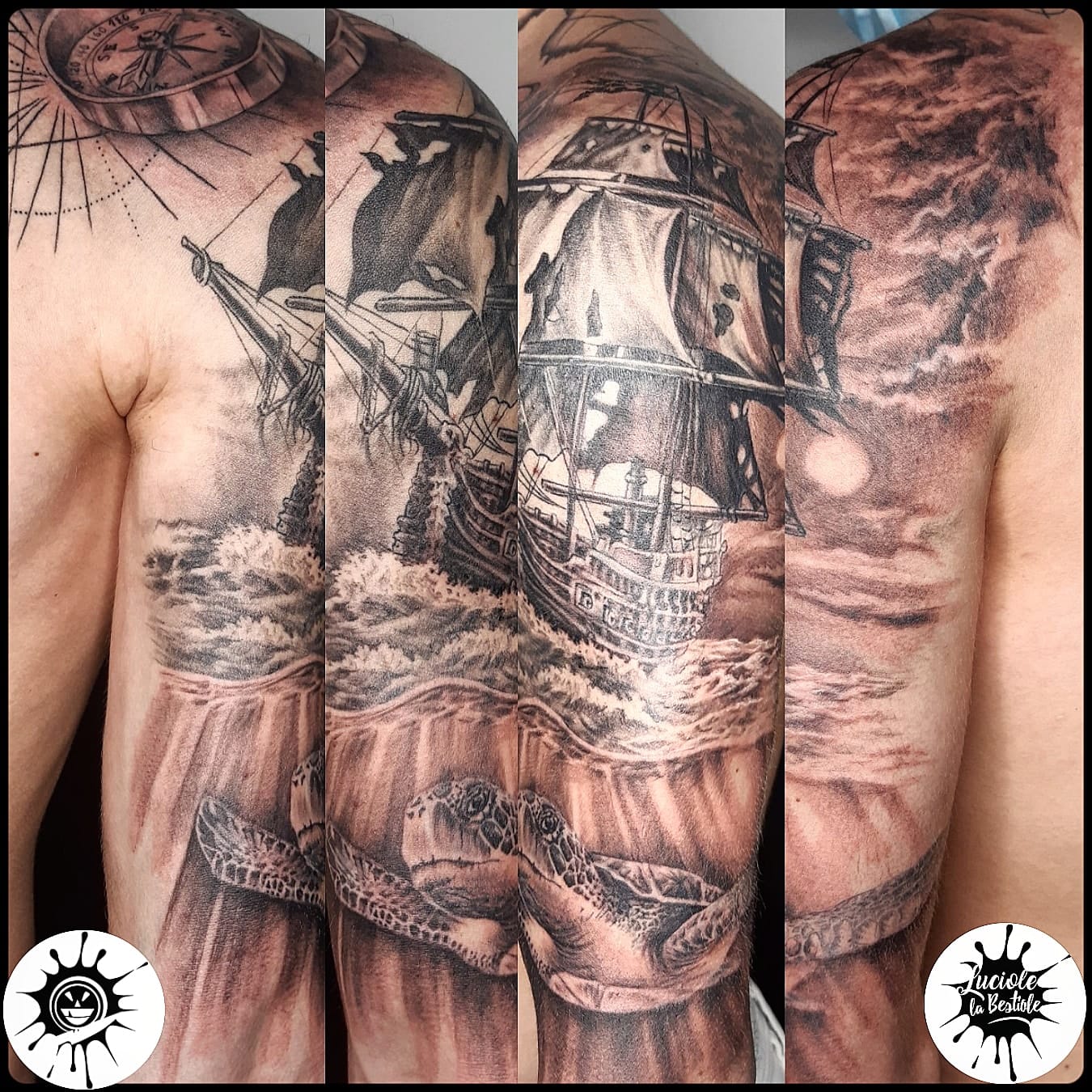 Luciole la bestiole bras “Caraïbes” tattoo